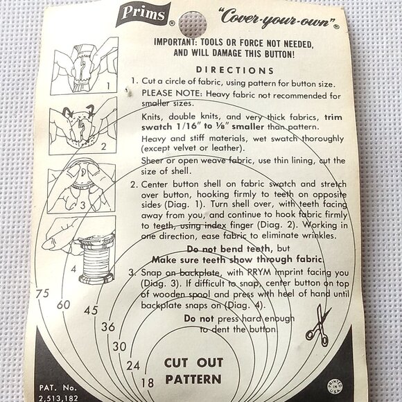 ๐ฏ 10 for $10 / Vintage Prims Cover your own Buttons - Picture 2 of 4